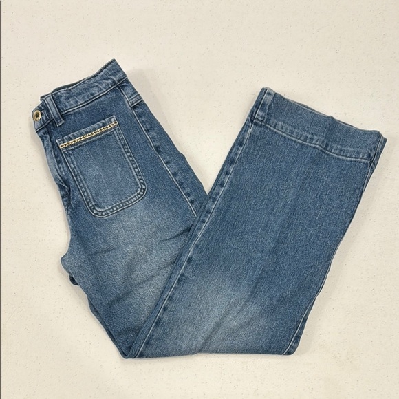 NWT Michael Kors Kids Wide Leg Jeans with Chain - Picture 2 of 7